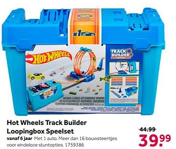 Aanbiedingen Hot wheels track builder loopingbox speelset - Hot Wheels - Geldig van 02/10/2021 tot 05/12/2021 bij Intertoys