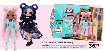 Aanbiedingen L.o.l. suprise! o.m.g. modepop moonlight - LOL Surprise - Geldig van 02/10/2021 tot 05/12/2021 bij Intertoys