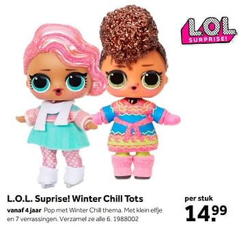 Aanbiedingen L.o.l. suprise! winter chill tots - LOL Surprise - Geldig van 02/10/2021 tot 05/12/2021 bij Intertoys