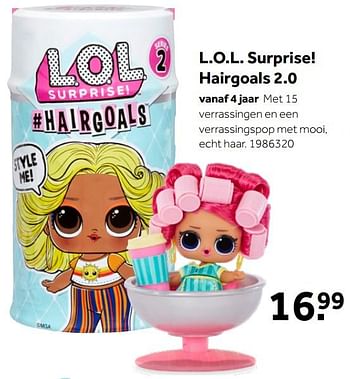 Aanbiedingen L.o.l. surprise! hairgoals 2.0 - LOL Surprise - Geldig van 02/10/2021 tot 05/12/2021 bij Intertoys