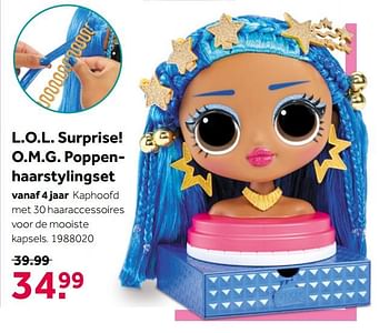 Aanbiedingen L.o.l. surprise! o.m.g. poppenhaarstylingset - LOL Surprise - Geldig van 02/10/2021 tot 05/12/2021 bij Intertoys