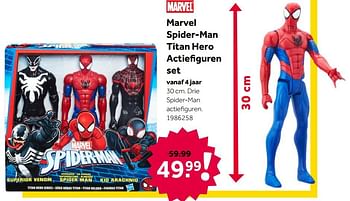 Aanbiedingen Marvel spider-man titan hero actiefiguren set - Marvel - Geldig van 02/10/2021 tot 05/12/2021 bij Intertoys