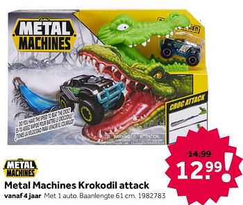 Aanbiedingen Metal machines krokodil attack - Zuru - Geldig van 02/10/2021 tot 05/12/2021 bij Intertoys