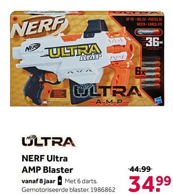 Aanbiedingen Nerf ultra amp blaster - Hasbro - Geldig van 02/10/2021 tot 05/12/2021 bij Intertoys