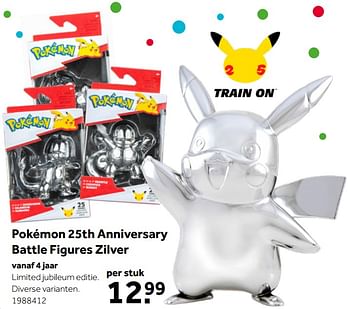 Aanbiedingen Pokémon 25th anniversary battle figures zilver - Pokemon - Geldig van 02/10/2021 tot 05/12/2021 bij Intertoys