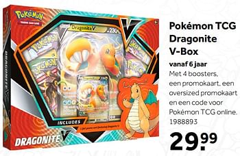 Aanbiedingen Pokémon tcg dragonite v-box - Pokemon - Geldig van 02/10/2021 tot 05/12/2021 bij Intertoys