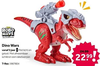 Aanbiedingen Robo alive dino wars t-rex - Zuru - Geldig van 02/10/2021 tot 05/12/2021 bij Intertoys