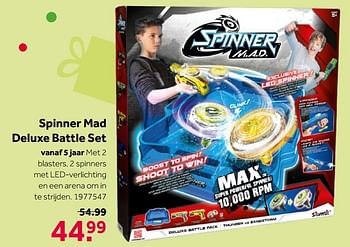 Aanbiedingen Spinner mad deluxe battle set - Silverlit - Geldig van 02/10/2021 tot 05/12/2021 bij Intertoys