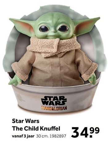 Aanbiedingen Star wars the child knuffel - Star Wars - Geldig van 02/10/2021 tot 05/12/2021 bij Intertoys