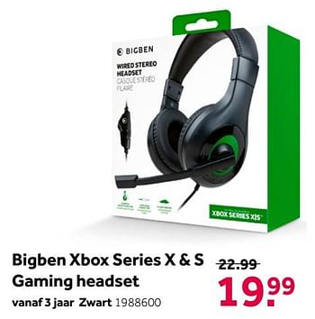 Aanbiedingen Bigben xbox series x + s gaming headset - BIGben - Geldig van 02/10/2021 tot 05/12/2021 bij Intertoys