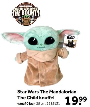 Aanbiedingen Star wars the mandalorian the child knuffel - Star Wars - Geldig van 02/10/2021 tot 05/12/2021 bij Intertoys