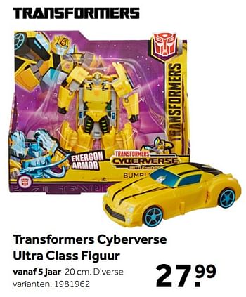 Aanbiedingen Transformers cyberverse ultra class figuur - Hasbro - Geldig van 02/10/2021 tot 05/12/2021 bij Intertoys