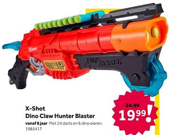 Aanbiedingen X-shot dino claw hunter blaster - Zuru - Geldig van 02/10/2021 tot 05/12/2021 bij Intertoys