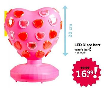 Aanbiedingen Led disco hart - Huismerk - Intertoys - Geldig van 02/10/2021 tot 05/12/2021 bij Intertoys