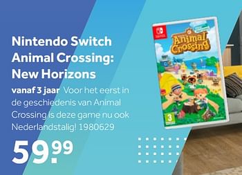 Aanbiedingen Nintendo switch animal crossing new horizons - Nintendo - Geldig van 02/10/2021 tot 05/12/2021 bij Intertoys