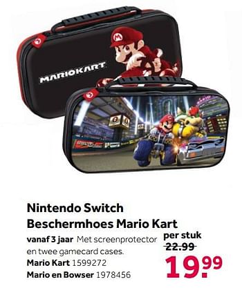 Aanbiedingen Nintendo switch beschermhoes mario kart - Nintendo - Geldig van 02/10/2021 tot 05/12/2021 bij Intertoys