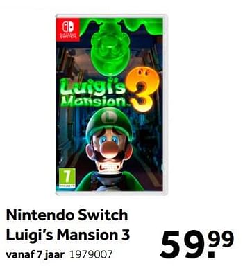 Aanbiedingen Nintendo switch luigi’s mansion 3 - Nintendo - Geldig van 02/10/2021 tot 05/12/2021 bij Intertoys