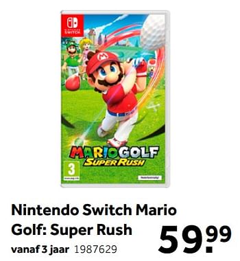 Aanbiedingen Nintendo switch mario golf super rush - Nintendo - Geldig van 02/10/2021 tot 05/12/2021 bij Intertoys