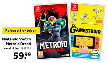 Aanbiedingen Nintendo switch metroid dread - Nintendo - Geldig van 02/10/2021 tot 05/12/2021 bij Intertoys