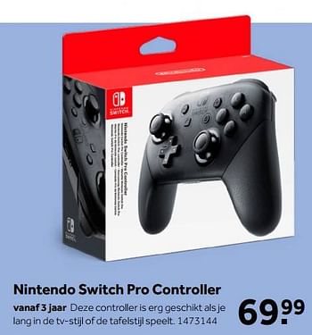 Aanbiedingen Nintendo switch pro controller - Nintendo - Geldig van 02/10/2021 tot 05/12/2021 bij Intertoys