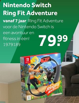 Aanbiedingen Nintendo switch ring fit adventure - Nintendo - Geldig van 02/10/2021 tot 05/12/2021 bij Intertoys