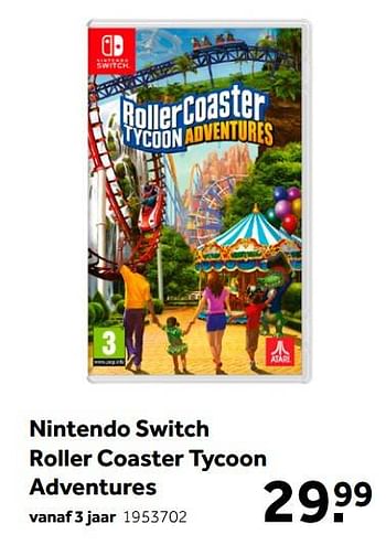 Aanbiedingen Nintendo switch roller coaster tycoon adventures - Atari - Geldig van 02/10/2021 tot 05/12/2021 bij Intertoys