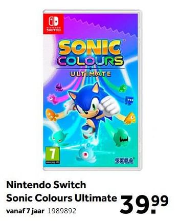 Aanbiedingen Nintendo switch sonic colours ultimate - Sega - Geldig van 02/10/2021 tot 05/12/2021 bij Intertoys