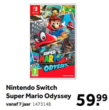 Aanbiedingen Nintendo switch super mario odyssey - Nintendo - Geldig van 02/10/2021 tot 05/12/2021 bij Intertoys