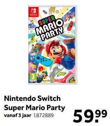 Aanbiedingen Nintendo switch super mario party - Nintendo - Geldig van 02/10/2021 tot 05/12/2021 bij Intertoys