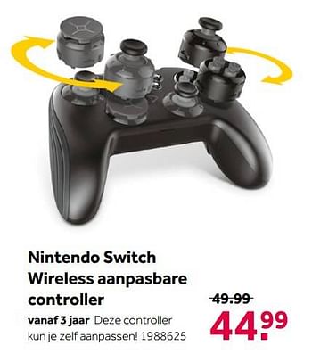 Aanbiedingen Nintendo switch wireless aanpasbare controller - Nintendo - Geldig van 02/10/2021 tot 05/12/2021 bij Intertoys