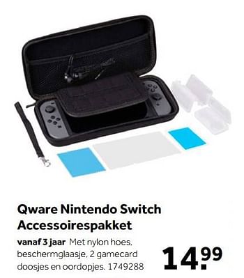 Aanbiedingen Qware nintendo switch accessoirespakket - Qware - Geldig van 02/10/2021 tot 05/12/2021 bij Intertoys