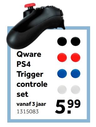 Aanbiedingen Qware ps4 trigger controle set - Qware - Geldig van 02/10/2021 tot 05/12/2021 bij Intertoys