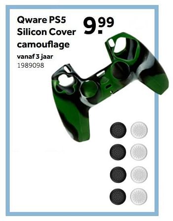 Aanbiedingen Qware ps5 silicon cover camouflage - Qware - Geldig van 02/10/2021 tot 05/12/2021 bij Intertoys