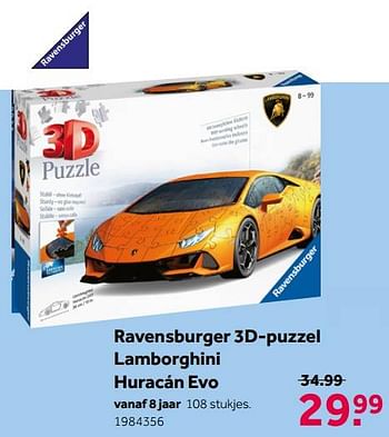 Aanbiedingen Ravensburger 3d-puzzel lamborghini huracán evo - Ravensburger - Geldig van 02/10/2021 tot 05/12/2021 bij Intertoys