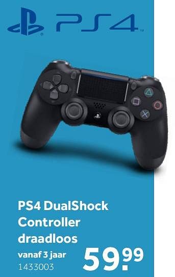 Aanbiedingen Sony ps4 dualshock controller draadloos - Sony - Geldig van 02/10/2021 tot 05/12/2021 bij Intertoys