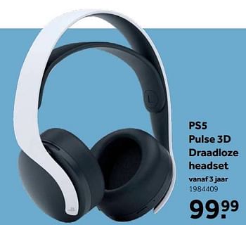 Aanbiedingen Sony ps5 pulse 3d draadloze headset - Sony - Geldig van 02/10/2021 tot 05/12/2021 bij Intertoys