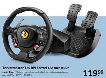 Aanbiedingen Thrustmaster t80 rw ferrari 488 racestuur - Thrustmaster - Geldig van 02/10/2021 tot 05/12/2021 bij Intertoys