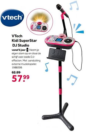 Aanbiedingen Vtech kidi superstar dj studio - Vtech - Geldig van 02/10/2021 tot 05/12/2021 bij Intertoys