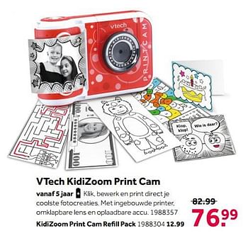 Aanbiedingen Vtech kidizoom print cam - Vtech - Geldig van 02/10/2021 tot 05/12/2021 bij Intertoys