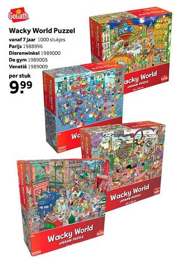 Aanbiedingen Wacky world puzzel parijs - Goliath - Geldig van 02/10/2021 tot 05/12/2021 bij Intertoys