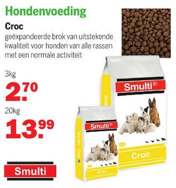 Aanbiedingen Hondenvoeding croc - Smulti - Geldig van 27/09/2021 tot 16/10/2021 bij Van Cranenbroek