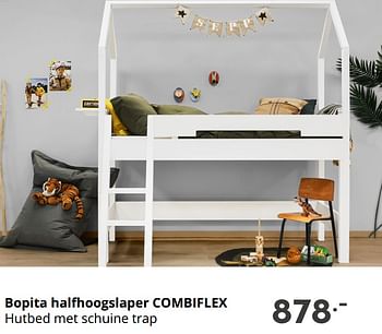 Aanbiedingen Bopita halfhoogslaper combiflex - Bopita - Geldig van 10/10/2021 tot 16/10/2021 bij Baby & Tiener Megastore
