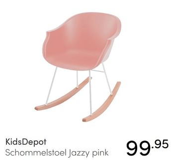 Aanbiedingen Kidsdepot schommelstoel jazzy pink - KidsDepot  - Geldig van 10/10/2021 tot 16/10/2021 bij Baby & Tiener Megastore