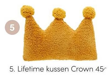 Aanbiedingen Lifetime kussen crown - Lifetime - Geldig van 10/10/2021 tot 16/10/2021 bij Baby & Tiener Megastore