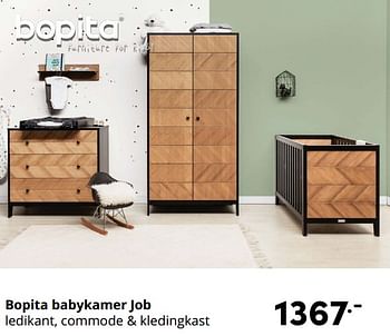 Aanbiedingen Bopita babykamer job - Bopita - Geldig van 10/10/2021 tot 16/10/2021 bij Baby & Tiener Megastore