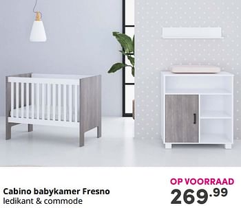 Aanbiedingen Cabino babykamer fresno - Cabino - Geldig van 10/10/2021 tot 16/10/2021 bij Baby & Tiener Megastore
