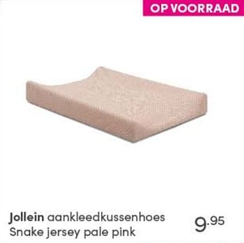 Aanbiedingen Jollein aankleedkussenhoes snake jersey pale pink - Jollein - Geldig van 10/10/2021 tot 16/10/2021 bij Baby & Tiener Megastore