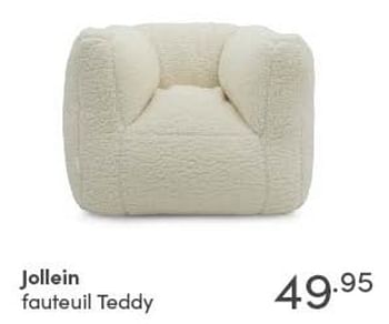 Aanbiedingen Jollein fauteuil teddy - Jollein - Geldig van 10/10/2021 tot 16/10/2021 bij Baby & Tiener Megastore