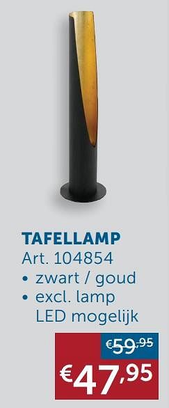 Aanbiedingen Tafellamp - Geldig van 19/10/2021 tot 15/11/2021 bij Zelfbouwmarkt
