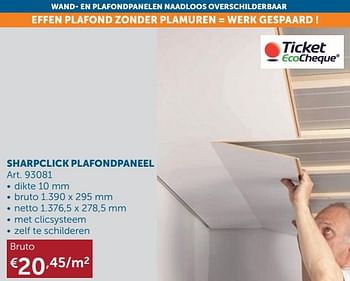 Aanbiedingen Sharpclick plafondpaneel - Sharp Click - Geldig van 19/10/2021 tot 15/11/2021 bij Zelfbouwmarkt